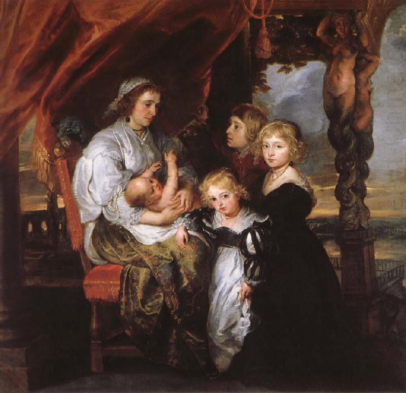 Deborah Kip Sir Balthasar Gerbiers wife, and her children, Peter Paul Rubens